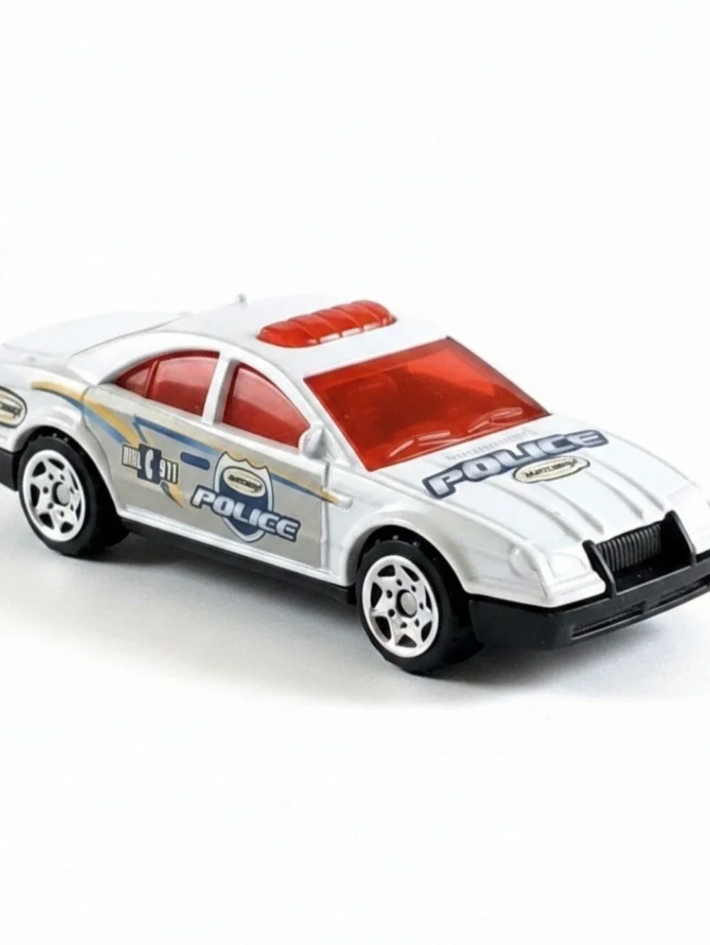 2004 Matchbox Burger King Promo #2 Police Car White W/Red Tint Die-Cast 1:64 Toy